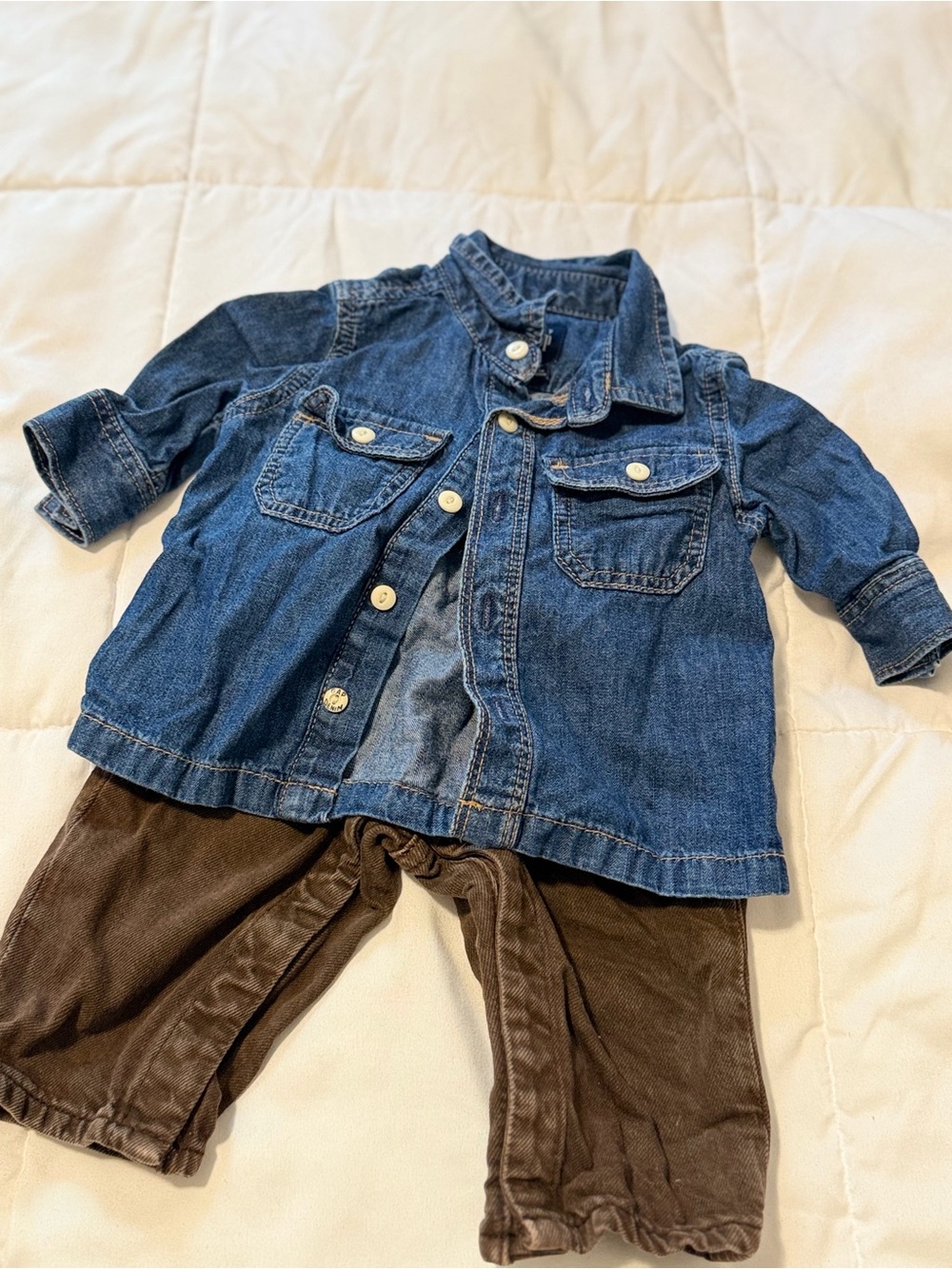 GAP Dark Blue Denim Button-Up Jacket